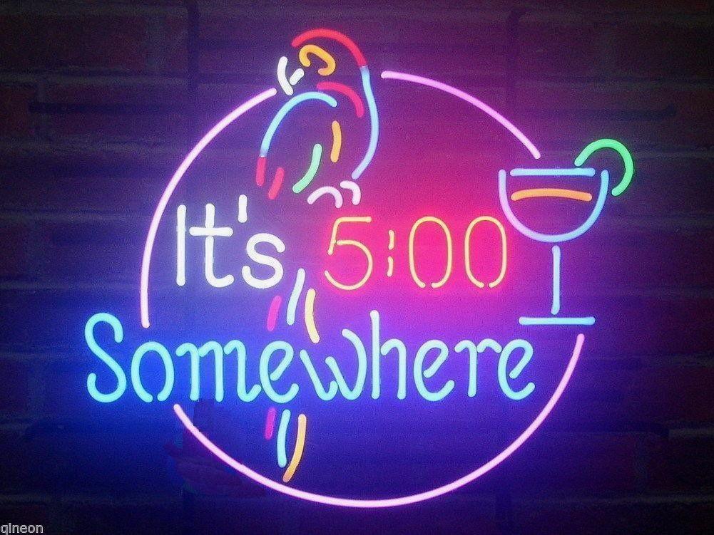 Its 500 Somewhere Parrot Neon Sign